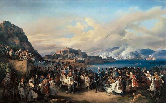 HESS, Heinrich Maria von The Entry of King Othon of Greece into Nauplia Norge oil painting art